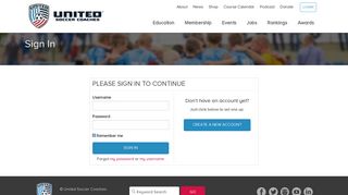 Sign In - United Soccer Coaches