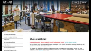 Student Webmail - myNSCAD - NSCAD University