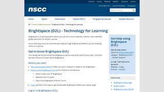 Brightspace (D2L) - Technology for Learning | NSCC