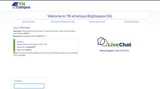 TN eCampus: Login