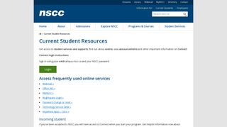 Current Student Resources | NSCC