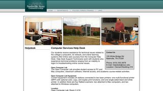 Helpdesk | Nashville State Community College