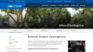 National Student Clearinghouse | CSUSB