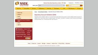 Depository Account Validation (DAN) - NSDL