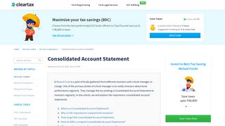 Consolidated Account Statement - ClearTax