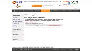 Mobile Application - NSE - National Stock Exchange of India Ltd.