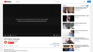 NSE's Mobile Trading App - YouTube