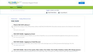 NSE NOW : Customer Support Portal - Solutions