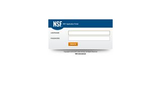 NSF Applications Portal - NSF International