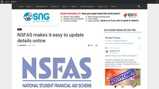 NSFAS makes it easy to update details online - SNG