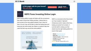NSFX Forex Investing Online Login - CC Bank