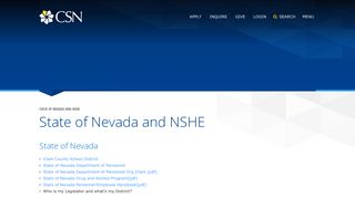 State of Nevada and NSHE - CSN