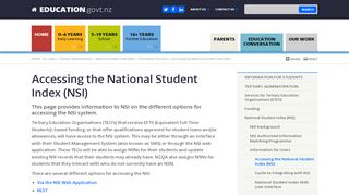 Accessing the National Student Index (NSI) | Education in New Zealand
