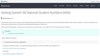 Getting Started: NZ National Student Numbers (NSN) - Wisenet ...