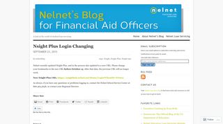 Nsight Plus Login Changing | Nelnet's Blog for Financial Aid Officers