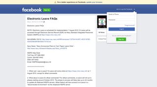 Electronic Leave FAQs | Facebook