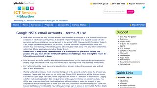 Google (NSIX) email accounts - terms of use