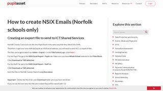 How to create NSIX Emails (Norfolk schools only) - Pupil Asset ...