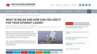 What Is NSLDS and How Can You Use It for Your Student Loans?