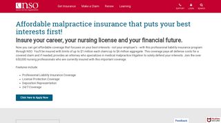 NSO Insurance – Nursing Malpractice Insurance – NSO® | NSO