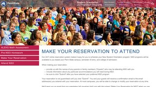 Make Your Reservation to Attend | PSU Orientation & Transition