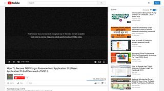 How To Recover NSP Forgot Password And Application ID || Reset ...