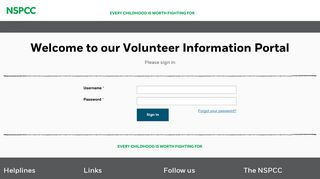 NSPCC: Login | Volunteering Community