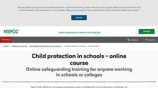 Child protection in schools - online course | NSPCC