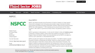 NSPCC Jobs: Search NSPCC Jobs with Third Sector Jobs