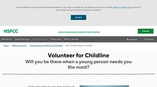 Volunteer for Childline | NSPCC