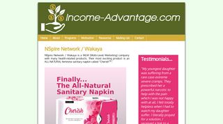 NSpire Network All-Natural Feminine Sanitary Napkin and Income ...