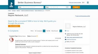 Nspire Network, LLC | Complaints | Better Business Bureau® Profile