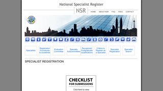 National Specialist Register of Malaysia - NSR