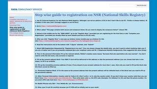 Step wise guide to registration on NSR (National Skills Registry) - TCS ...