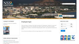 NSS Employee Login Page - Northern Stevedoring Services