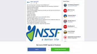 NSSF Uganda - Do You Know How To Access Your E-Statement ...