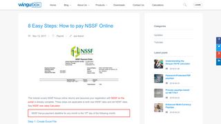 8 Easy Steps: How to pay NSSF Online - Wingubox