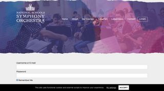 Login | The National Schools Symphony Orchestra