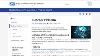 BioSense Platform | NSSP | CDC