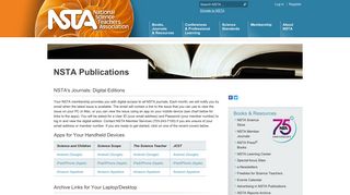 NSTA Digital Journals - National Science Teachers Association