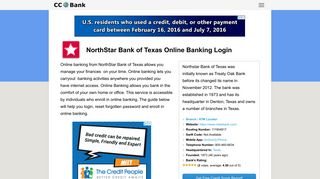 NorthStar Bank of Texas Online Banking Login - CC Bank
