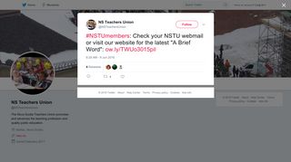 NS Teachers Union on Twitter: 