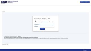 Login to WebSTAR - Nova Southeastern University
