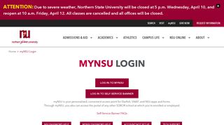 myNSU Login | Northern State University