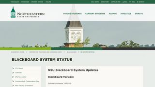 Blackboard System Status | Northeastern State University
