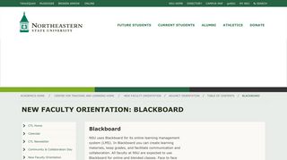 New Faculty Orientation: Blackboard | Northeastern State University