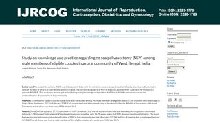 NSV - International Journal of Reproduction, Contraception, Obstetrics ...