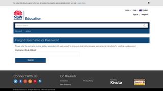 Forgot Username or Password | NSW Department of Education WAH ...