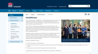 HealthRoster - eHealth NSW - NSW Government