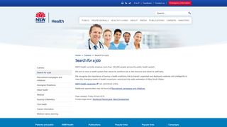 Search for a job - Careers - NSW Health - NSW Government
